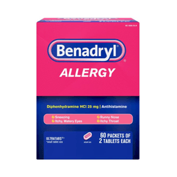 Benadryl - ALLERGY RELIEF DIPHENHYDRAMINE TABLETS 60/2 ct - Medicine