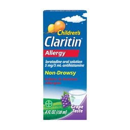 Claritin - CHILDREN'S ALLERGY RELIEF LORATADINE DYE FREE GRAPE 4 oz - Medicine