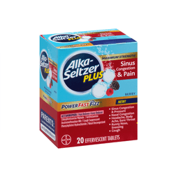 PLUS SINUS CONGESTION POWERFAST FIZZ CITRUS TABLETS 20ct image