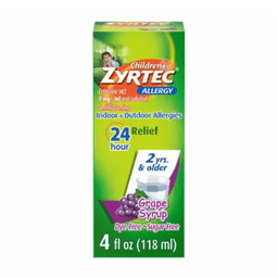 Zyrtec - ALLERGY DYE FREE SUGAR FREE GRAPE 4 OZ - Medicine