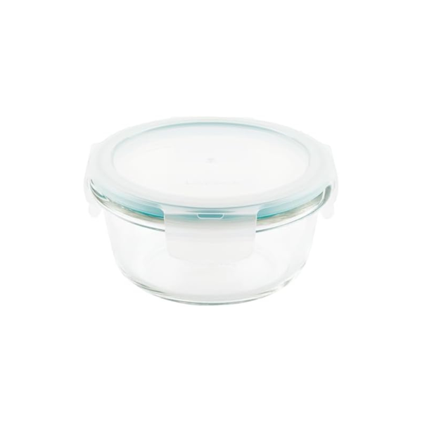 ROUND GLASS FOOD CONTAINER W/LID 13.5 OZ