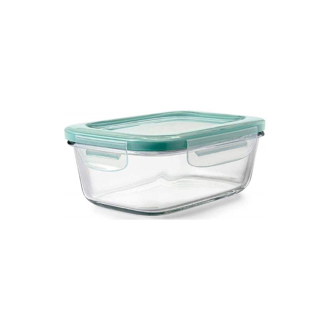 RECTANGULAR GLASS FOOD CONTAINER W/LID 12.5 OZ
