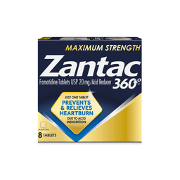 Zantac - MAX STRENGTH FAMOTIDINE TABLETS 20MG ACID REDUCER 8 ct - Medicine