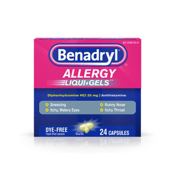 Benadryl - ALLERGY DYE-FREE LIQUIGELS DIPHENHYDRAMINE 24 CT - Medicine