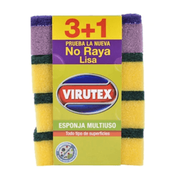 Virutex - SPONGE MULTIUSO GRANDE 4 pk - Home & Kitchen