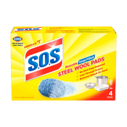 S.o.s - SOAP FILLED REUSABLE STEEL WOOL PADS 4 ct - Home & Kitchen