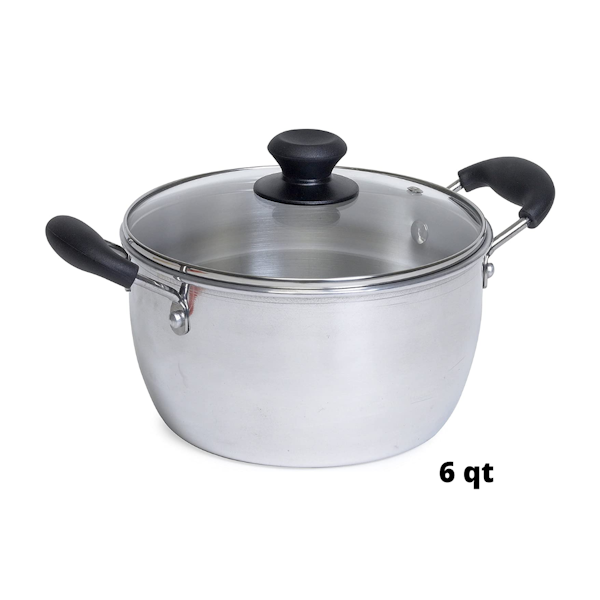 POT WITH GLASS LID 6 qt