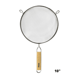 Imusa - STAINLESS STEEL STRAINER W/WOOD HANDLE 10" - Home & Kitchen