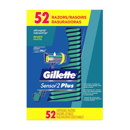 SENSOR2 PLUS LUBRASTRIP PIVOT DISPOSABLE RAZORS (52 ct) image