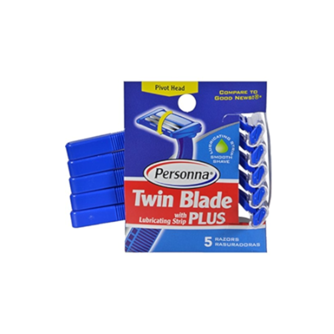 TWIN BLADE MENS DISPOSABLE RAZORS 5 ct