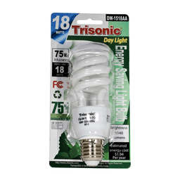 Trisonic - ENERGY DAYLIGHT LIGHTBULB 18/75W (BIG SIZE) DW-1618AA - Batteries/electrical