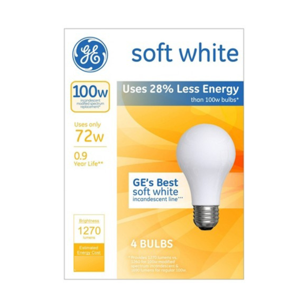 LIGHTBULBS SOFT WHITE 100W