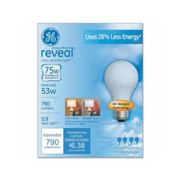 Ge - REVEAL CLEAN LIGHT 53W (75W) 12CT/4PK - Batteries/electrical