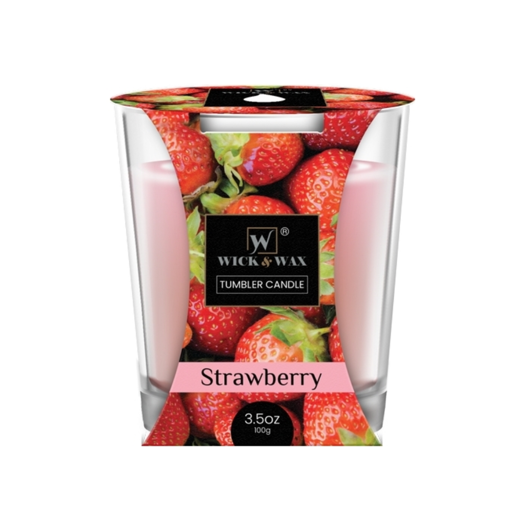 SCENTED CANDLE STRAWBERRY 12/3 OZ