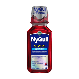 NYQUIL COLD + FLU SEVERE BERRY 8oz image