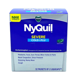 Vicks - NYQUIL SEVERE COLD & FLU CAPLETS 32/2 ct - Medicine