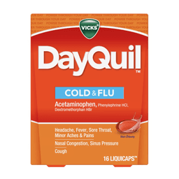 Vicks - DAYQUIL COLD & FLU LIQUIDCAPS 16 ct - Medicine