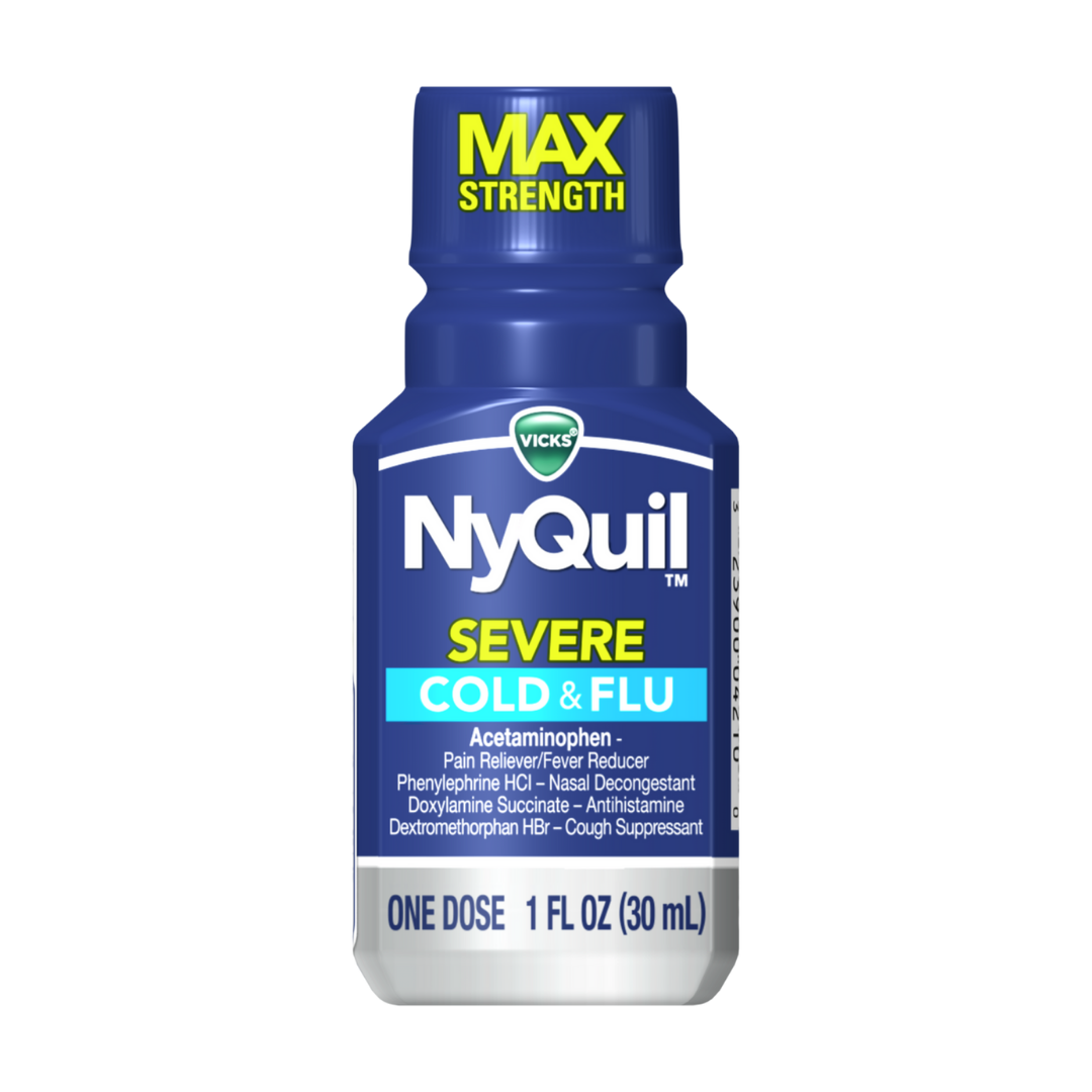 NYQUIL MAX STRENGHT SEVERE COLD & FLU 1 oz cs/8