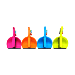 Clean House - NEON DUSTPAN WITH BRUSH - Home & Kitchen