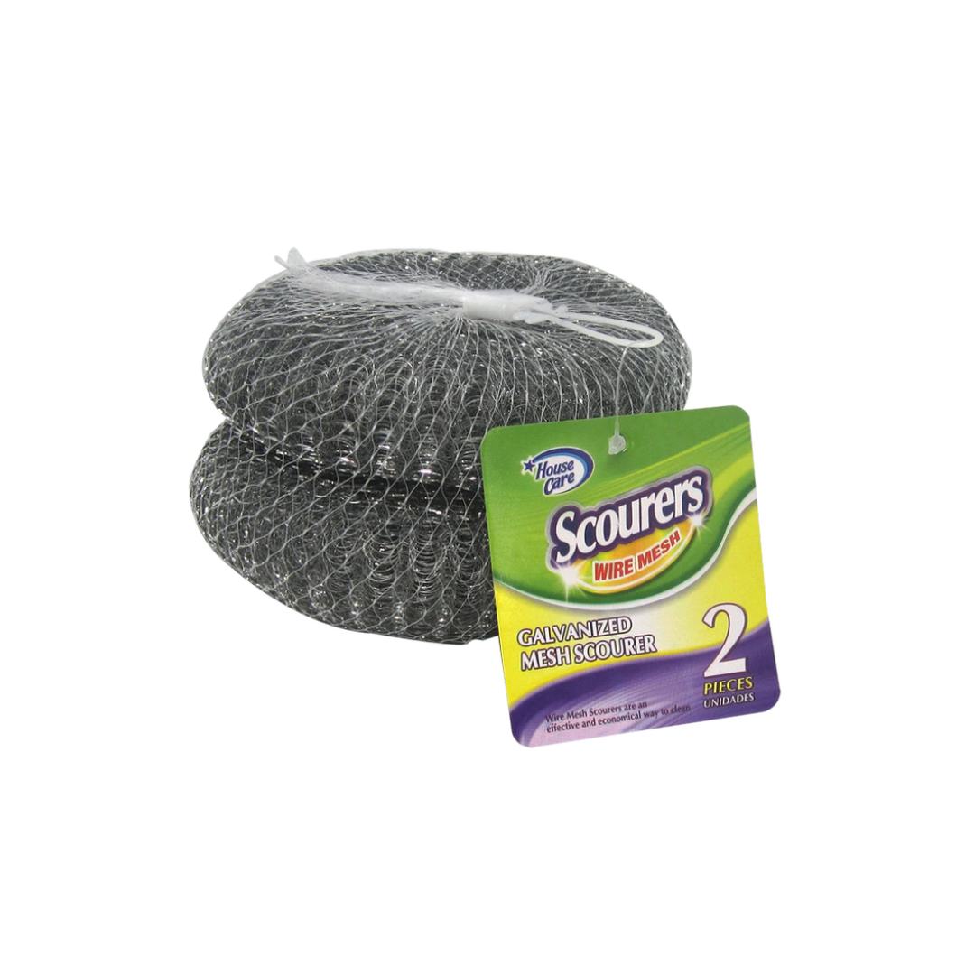 GALVANIZED MESH SCOURER 2 pk