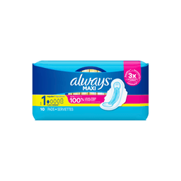 Always - MAXI REGULAR W/WINGS #1 12/10 ct - Body Care