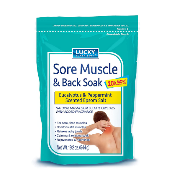 LUCKY EPSOM SALT SORE MUSCLE 19.2 Oz CS/12