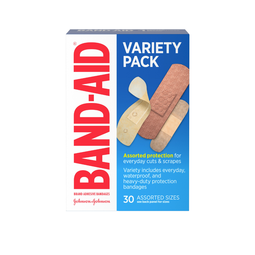 ADHESIVE BANDAGES VARIETY PACK ASSORTED SIZES 30 ct