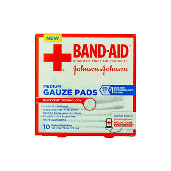 FIRST AID GAUZE PADS 3" x 3" 10 ct