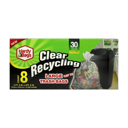 Hardy Bags - 30 GAL CLEAR RECYCLING BAG 24/8 ct - Home & Kitchen