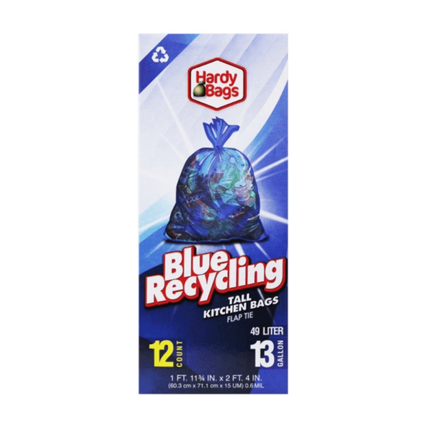 13 GAL BLUE RECYCLING BAG 24/12 ct