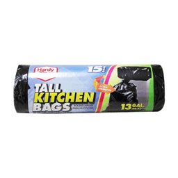 Hardy Bags - 13 GAL ROLL BLACK TRASH BAG 24/15 ct - Home & Kitchen