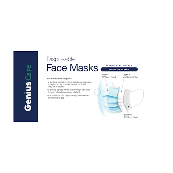 FACE MASK 3PLY 25 ct