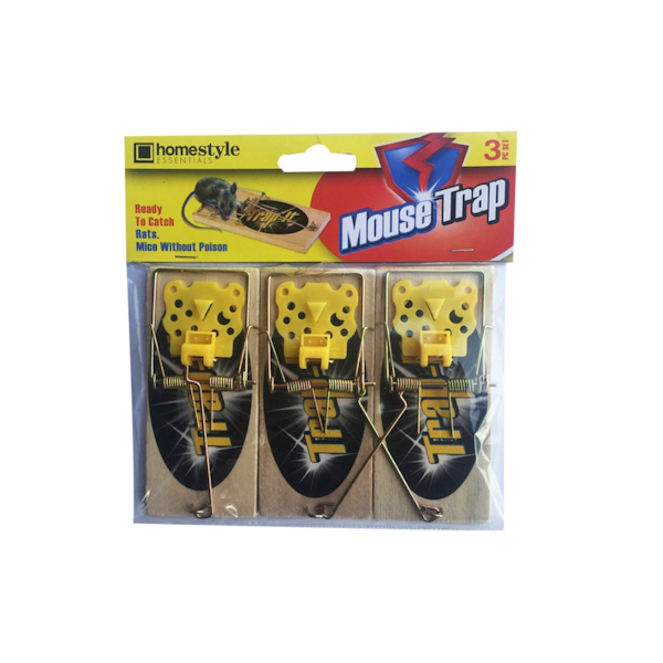 WOODEN MOUSE TRAP 3 PK