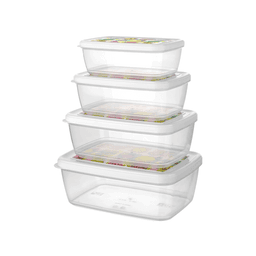 Titiz - AIRA STORAGE BOX SET FOOD CONTAINERS (SET OF 4) - Home & Kitchen