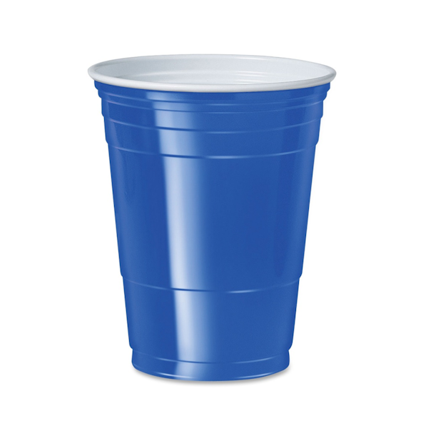 BLUE  PLASTIC CUPS 16 oz  48/16 ct