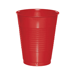 Party World - RED PLASTIC CUPS 16 oz 24/16 ct - Home & Kitchen