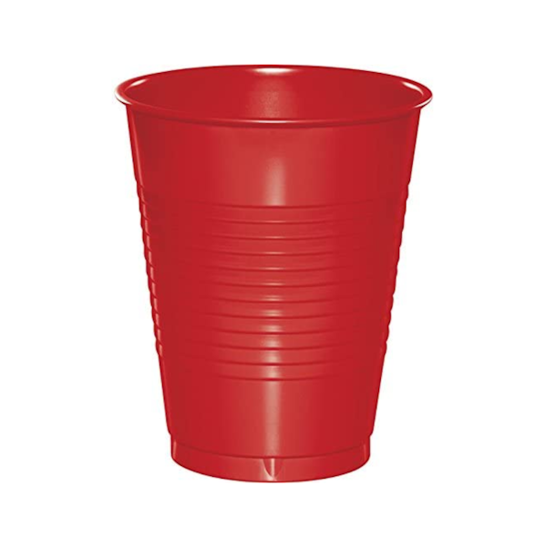 RED PLASTIC CUPS 16 oz 24/16 ct