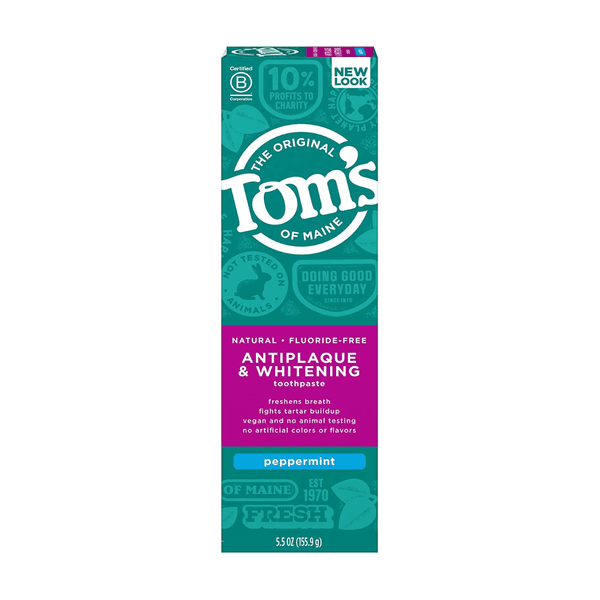 TOOTHPASTE FLOORIDE FREE PEPPERMINT 4.5 Oz