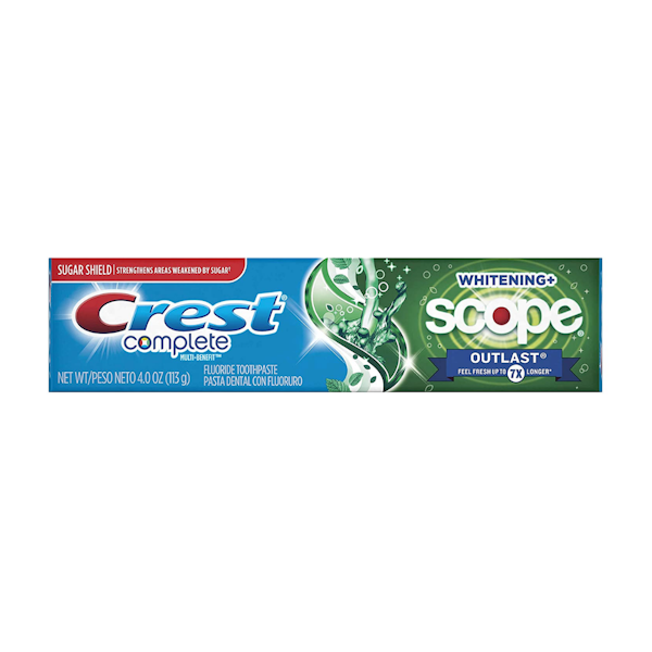 COMPLETE WHITENING + SCOPE OUTLAST TOOTHPASTE 4 oz