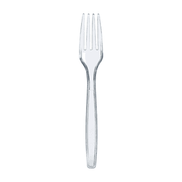 Party World - CLEAR PLASTIC FORK 48/51ct - Home & Kitchen