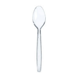 Party World - CLEAR PLASTIC TEASPOON 48/51ct - Home & Kitchen