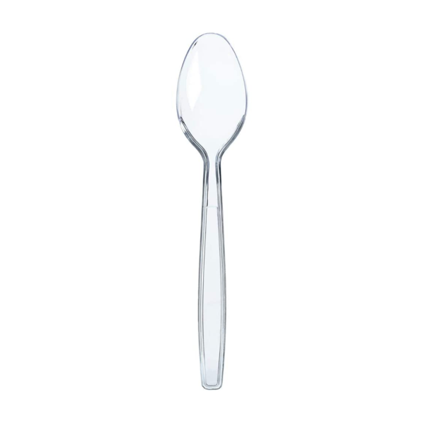 CLEAR PLASTIC TEASPOON 48/51ct